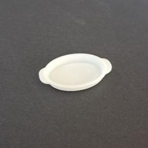 Kulplu kahvaltı tabağı oval 36x23mm