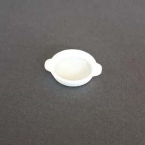 Kulplu kahvaltı tabağı yuvarlak 29x24mm